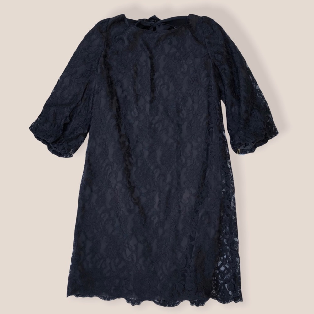 NWT Annie Griffin 3/4 sleeve black lace dress